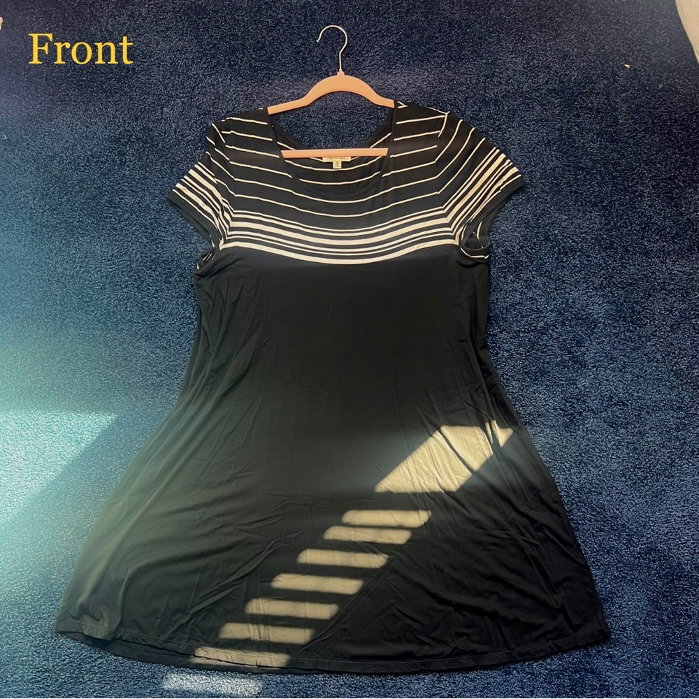 XL Max Studio Cap Sleeve Office Casual Black Dress